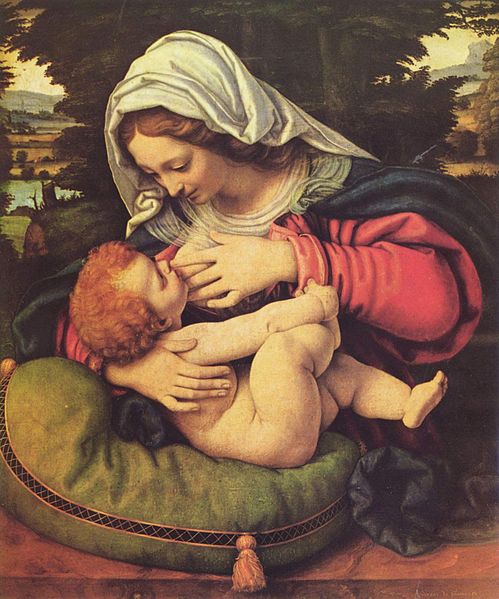 Andrea Solario Madonna mit dem grunen Kissen